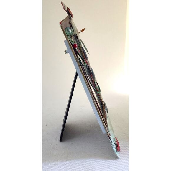 PICTURE FRAME-CHRISTMAS THEME-Snowman-Metal-6"x3.5" Picture Size-8"x7" Frame - Picture 4 of 10